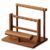 FashionCha Wood Jewelry Organizer Stand, 3-Tier Necklace Holder for, Bracelet, and Ear Display, Desktop Jewelry Display Stand for Selling, Walnut color, two rods, with black felt, large size, Large