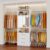 Fastgo Closet System with Drawers, 2FT-9.8FT Hanging Closet Organizer System with 4 Expandable Hanging Rods&Adjustable Shelves, Modular Closet Systems with Light & Mirror, White