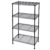 fautostary 4-Tier Wire Shelving 19.7″ Adjustable Black Storage Rack