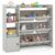fautostary Kids Toy Organizer Grey 44″ Shelves 8 Storage Boxes Cabinet
