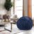 Faux Fur Bean Bag Chair, Navy-5ft Cozy and Stretchable Fabric Lounger
