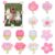 FAVOMOTO 12 Pcs Aesthetic Flower Fridge Magnets Made of Synthetic Resin with Strong Hold and Diverse Designs, for Holding Photos and Grocery Lists on Refrigerator or Office Whiteboard