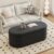 FAVSH 40 inch Upholstered Storage Ottoman Bench,Ready to go,Black