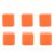 Fawfose 6PCS Dice Plastic Dice Blocks 30 X 30 X 30mm Six Sided for DIY Crafts Teaching Board Games Classroom Homeschool Party Puzzles Kids and Adults (Orange)