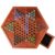 Fawfose Chinese Checkers Board Game, Wooden Marble Strategy Game Set, 32cm Board with 2 to 6 Player Play, Red Shadow Wood and MDF, for Kids Adults Family Travel (As Shown)
