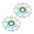 Fawfose Wheel Aluminum Alloy Bike Derailleur Pulley for 8 9 10 11 Speed Rear Gear Bearing Set Guide Roller for Mountain Road Bike Riders with 2 Pulleys and 8 Accessories