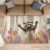 FBRUIEG Cute Raccoon Rug 8×10, Retro Wooden Boards Rugs for Girls Room