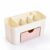 FccsiKoa Storage Cabinet Desktop Drawer Storage Organizer With Compartments PP Build Enclosed Drawer Stable Non Slip Base suitable for home desk office table, Pink, 1 Compartment