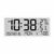 FccsiKoa Wall Clock Digital Wall Clock Alarm Clock Time Date Week Temperature Humidity Display Glass Body Wide Viewing Angle Suitable for Living Rooms bedrooms workplaces Reception Areas, White
