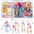Fcoget DIY Beaded Keychain Making Kit with 7 Keyrings & 3 Strings – Aesthetic Backpack Charms Craft Kits, Premium Acrylic Beads for Trendy Jewelry Making, Sensory Arts and Crafts Gift for Women