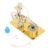 Fdit Stirling Engine Model Miniature Steam Power Motor Educational Physical Science Toy Gift with LED Light and Soft Rubber Pads for Kids Science Projects