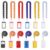 FDKYOEK 6 PCS Scrunchie Lanyard Teacher Lanyard with ID Badge Holder