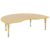 FDP Kidney Activity School and Classroom Kids Table (48 x 72 inch), Chunky Toddler Legs for Collaborative Seating Environments, Adjustable Height 15-24 inches – Maple Top and Yellow Edge and Legs