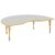 FDP Kidney Activity School and Classroom Kids Table (48 x 72 inch), Chunky Toddler Legs for Collaborative Seating Environments, Adjustable Height 15-24 inches – Gray Top and Yellow Edge and Legs