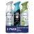 Febreze Odor-Fighting Air Freshener Spray, Room Spray, Unstoppables Fresh, HD Crisp Clean and Gain Original Mix, 8.1oz, 3 count
