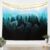 Feelyou Bear Wall Hanging Kids Forest Tapestry Boys Girls Decor Botanical Forest Wall Blanket Microfiber Farmhouse Wild Animal Blue Wall Art Small 51″x59″