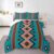 Feelyou Boho Aztec Kids Comforter Set Queen Size West Bedding Set Teel Brown Duvet Quilt for Kids Boys Girls Bedroom Western Decor Microfiber Ultra Soft Breathable