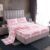 Feelyou Kids Pink Bowknot Sheet Set Twin Size, Dreamy Princess Bed Sheets Set Boys Girls Cute Bow Sheets with Deep Pocket Fitted Sheet Watercolor Teens Bedding Set with 1 Pillow Case