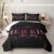 Feelyou Letter Print Quilt Set Full Size Letters Comforter Set for Kids Boys Girls Text Print Bedspreads with 2 Pillowcases Bedding Lightweight