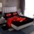 Feelyou Sexy Red Lips Bed Sheet Set Get Naked Bedding Set for Couple Lover Men Women Funny Quotes Fitted Sheet Modern Fashion Stylish Black Red White Bed Cover Room Decor Queen Size 4Pcs