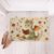 Feelyou Vintage Dragon Bathroom Rugs Dinosaur Flower Bath Mats Microfiber Reading Book Bathroom Accessories Floor Doormats Non-Slip 16″x24″ Soft