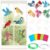 Feifeiya 24 Set Suncatchers Craft for Kids DIY Window Tissue Paper Craft Kit Hanging Ornament Decorations for Summer School Home Art Project Window Wall Party Favors