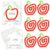 Feifeiya 6 Sets Jumbo Teacher Acrylic Paper Clips 4 Inch Paperclip Bookmark Teacher Welcome Back Gifts with Thank You Cards for Office Classroom Back to School Supplies(Apple)
