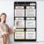 Feifeiya Pocket Chart for Classroom 24.41 x 45.28 ” Reusable Whiteboard with Hooks 13+1 Scheduling Objectives Pocket Chart with 16 Pcs Reusable Cards for School Office Home Preschool(Cute Style)