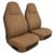 FEIMOSI Heavy Duty Canvas Front Seat Covers for Toyota RAV4 2013-2026, High Back Bucket Seat Covers, Water Repellent Fabric, Airbag Compatible, Universal Fit with Headrest Covers, Tan