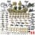 Feleph Military Weapons Set Army Gear Includes Camouflage Night Vision Helmets, E.O.D. Suits, Shields Robot Dog, Drone, Building Block Toys for Kids 4+, Compatible with Major Brick Figures