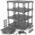 Feleph Multi-Floor Parking Garage Building Blocks Set for Cars Display, 18PCS Plates 16×16 with Pin Holes and Triangular Support Girders, City Construction Site Parts Compatible with Major Bricks