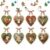 Felt Bird Ornament, Embroidered Heart Shape Pre Cut Craft Kit, 7.6cm Home