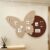 Felt Bulletin Board 3D Butterfly Decorative,Self-Adhesive Photo Notes Schedules Display Board with Pushpins,Cork Board Alternative (Brown,17.7×11.8in)