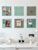 Felt Bulletin Board Tiles, 6 Pack Decorative Pin Board for Wall Green Tone