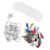FELTECHELECTR Acrylic Keychain Blanks with Pu Leather Tassels 30 Sets