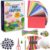 Felt Sewing Craft Kit, 20Pcs 8×12″ Assorted Colors Sheets with Accessories