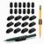 Fematin 24 Pack Adhesive Pencil Pen Holders for Desk, Silicone Flexible Pens Holder for Wall,Clipboard,Marker,Office Organizer Small and Large,Classroom Must Haves,Teacher Supplies,Black