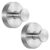 Fenas Suction Cup Hooks for Shower No-Drill Bathroom Hooks for Towels, Robes, Loofah Mountable on Bathroom Walls, Kitchen, Glass, Mirrors, Tile and Smooth,Non-Porous Surfaces (2, Brushed Nickel)