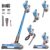 fenhua Cordless Vacuum Cleaner, Powerful Stick Vacuum Cleaner for Home with Rechargeable Battery, 6-in-1 Lightweight Handheld Vacuum, 45 Mins Runtime for Hardfloor & Carpets Pet Hair (Blue)