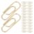 FENICAL 300pcs 300pcs Mini Metal Paper Clips 15mm Curved Small Clip for Documents with Slipproof Design, Shiny Metal Surface for Paper Crafts and Planner Organization at Home or Classroom