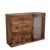 Fenteer Desktop Storage Cabinet Solid Wood Drawer Organizer with 6 Drawers and Door Frosted Glass Panel and Metal Hinges Compact Tabletop Unit for Office Desk