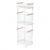 Fenteer Kitchen Storage Cart Rolling Utility Basket Organizer Metal Rack Mobile Trolley with Coated Metal Frame and Wooden Handle Grips Suitable for Compact Kitchens kitchenette setups Tiny Homes