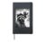 Feral Racoon Snowboard Winter Raccoon Selfie Hardcover Journal, Black