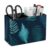 Ferns Leaves Pattern Desk Organizer PU Leather Caddy Holder