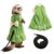 Ferret Dress Harness & Leash Set, Lace Skirt Costume for Small Pet (Green)