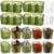Ferrochef 14 Pack Cabinet Door Organizer Adhesive Wall Mount Storage Bins Makeup Containers Stackable Organizer Basket for Kitchen Cabinets, Bathroom, Pantry, Office, Refrigerator (Frosted Green)