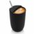 Ferrochef 1 Pack Ceramic Coffee Mug with Sip Hole 9.5oz Retro Espresso Cup with Straw and Brush Travel Mug Hand-painted Porcelain Coffee Tea Cup Novelty for Kitchen Milk Juice Cappuccino Latte (Black)