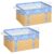 Ferrochef 2 Pack Ice Cream Drip Baseball Storage Baskets with Handles and Waterproof Liner 15 x 11 x 8.7 Ines Collapsible Storage Bins for Room Nursery Bedroom Closet Organizer Basket