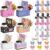 Ferrochef 30 Set Pastel Classroom Stationery 2 Cup Drink Carrier with Greeting Bow Card Back to School Teacher Gifts Ribbon Calculator, Ginghams, Stripes Composition Cup Holders with Handle