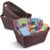 Ferrochef 3 Pack Rattan Baskets Book Bins with Handles Classroom Plastic Storage Baskets Stationery Book Document Envelope Organization Storage Bins for School Teacher Office